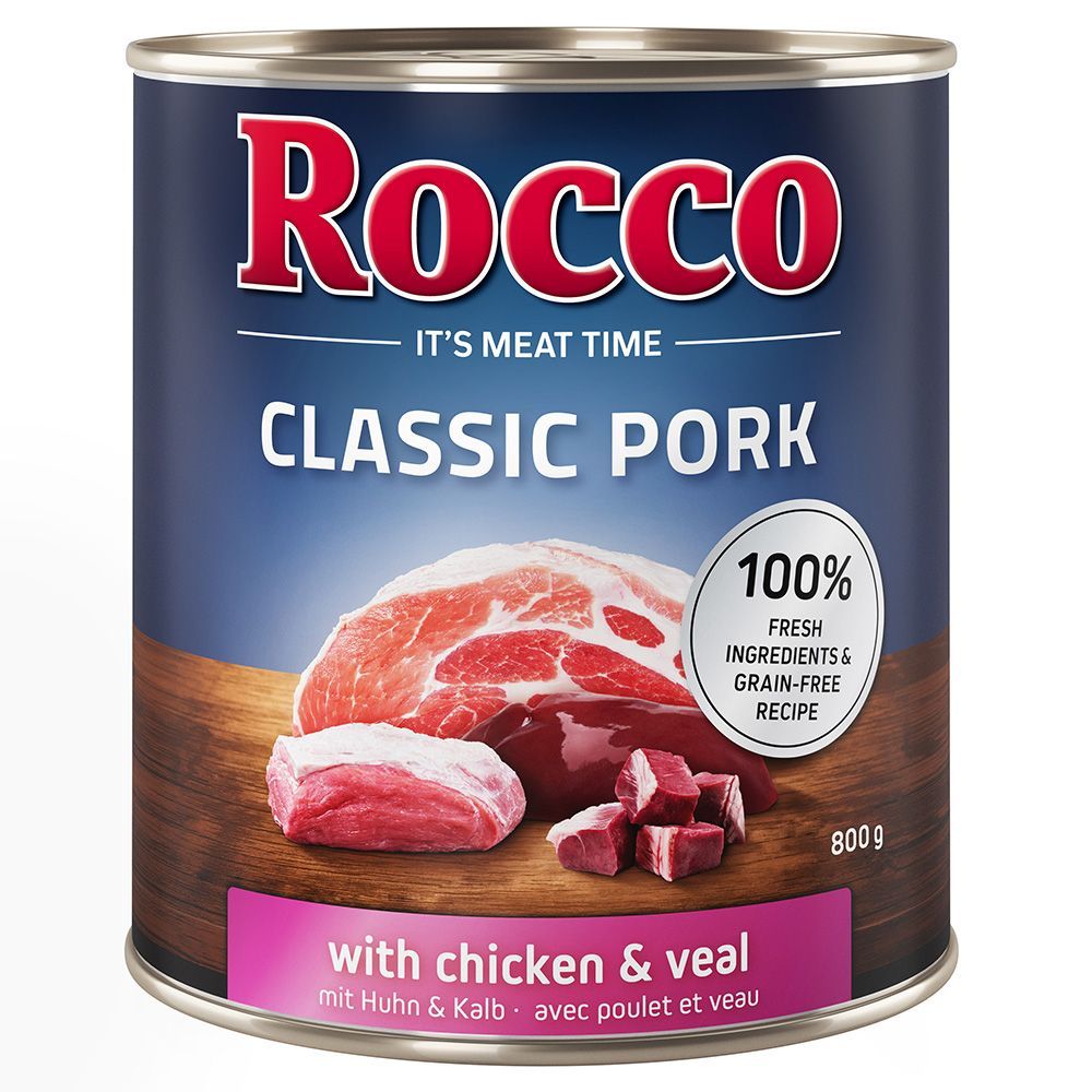 Rocco Classic Pork 6 x 800 g - Kyckling & kalv