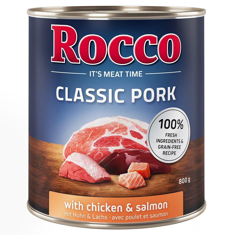 Rocco Classic Pork 6 x 800 g - Kyckling & lax