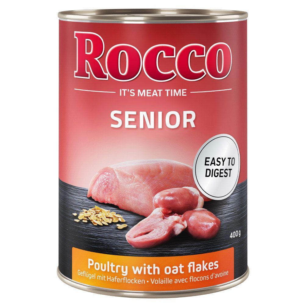 Rocco Senior 6 x 400 g - Fjäderfä & havregryn