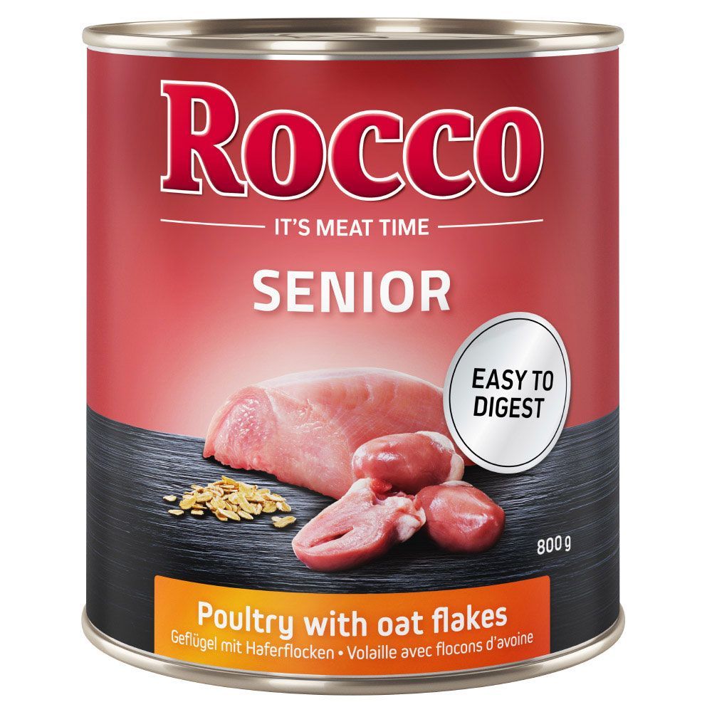 Rocco Senior 6 x 800 g - Fjäderfä & havregryn