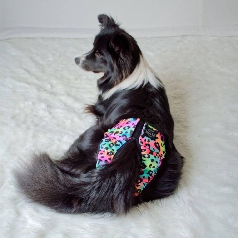 Ruttunuttu Tikskydd Rosa/Blå Leopard (M)