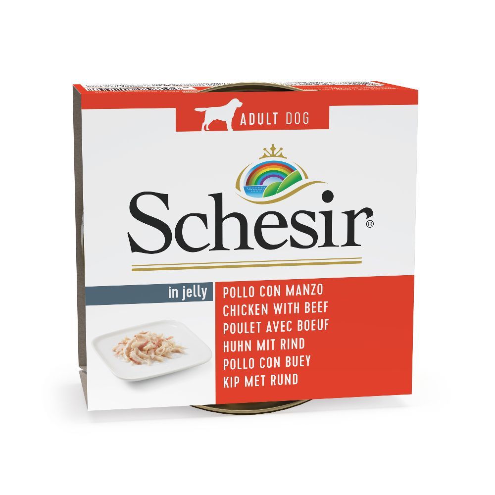 Schesir 6 x 150 g - Kyckling & nötkött