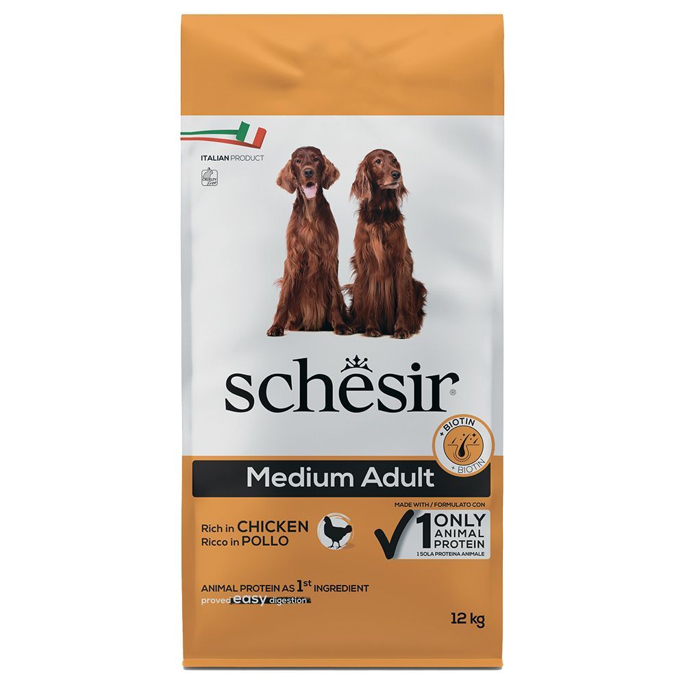 Schesir Dog Medium Adult med kyckling - 12 kg