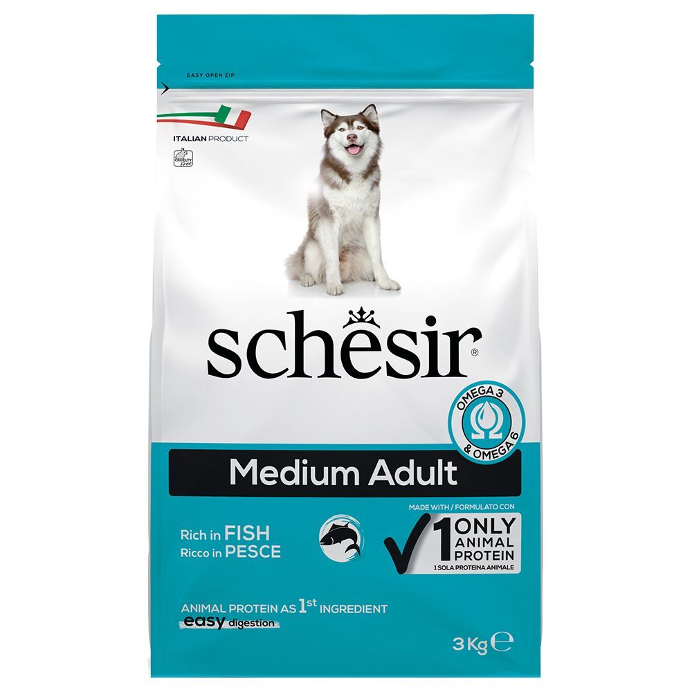 Schesir Hund Medium Adult med fisk - 3 kg