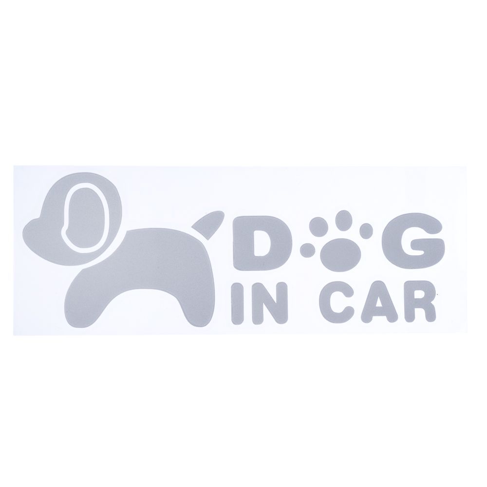 TIAKI bilklistermärke "Dog in Car" - B 20 x H 7,5 cm