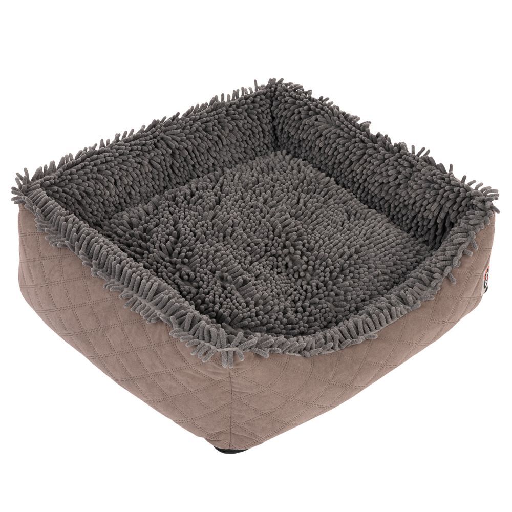 TIAKI Chenille hundsäng - L 85 x B 80 x H 22 cm