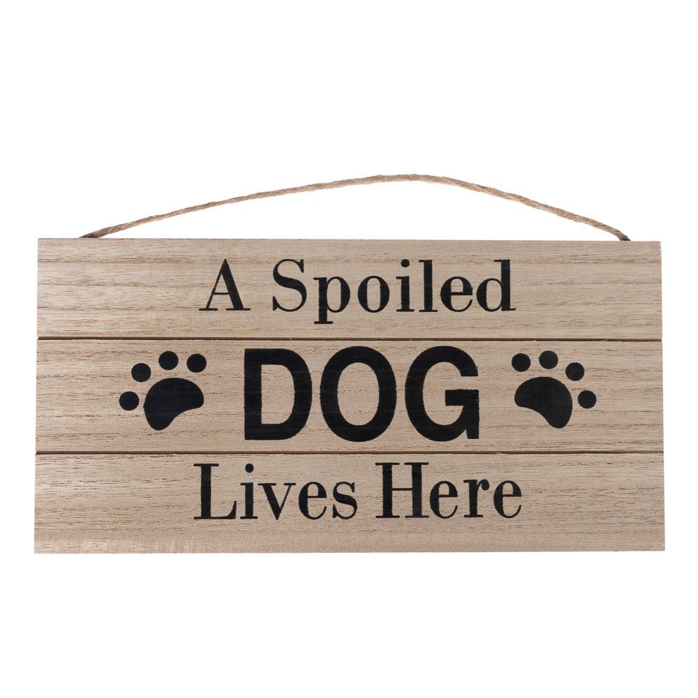 TIAKI dörrskylt "A Spoiled Dog Lives Here" - 1 St