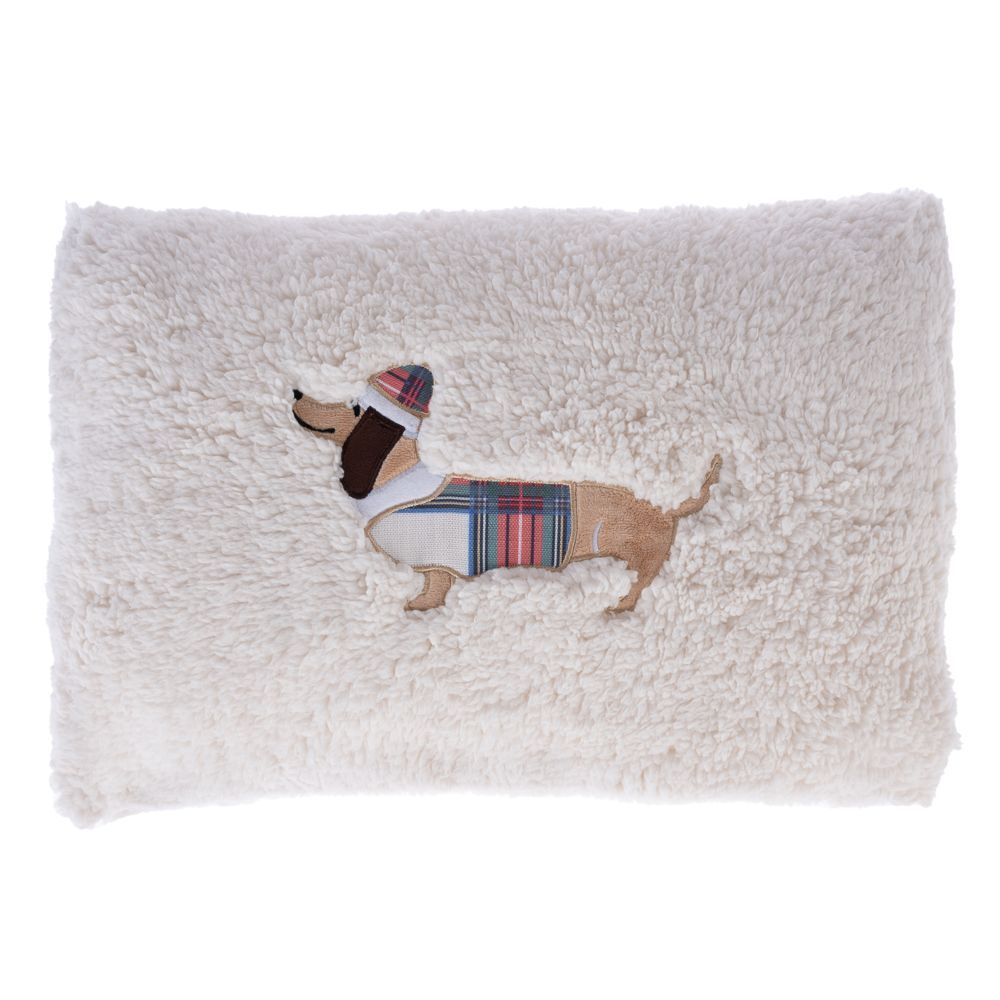 TIAKI Funny Winter Dog kudde - L 50 x B 30 cm