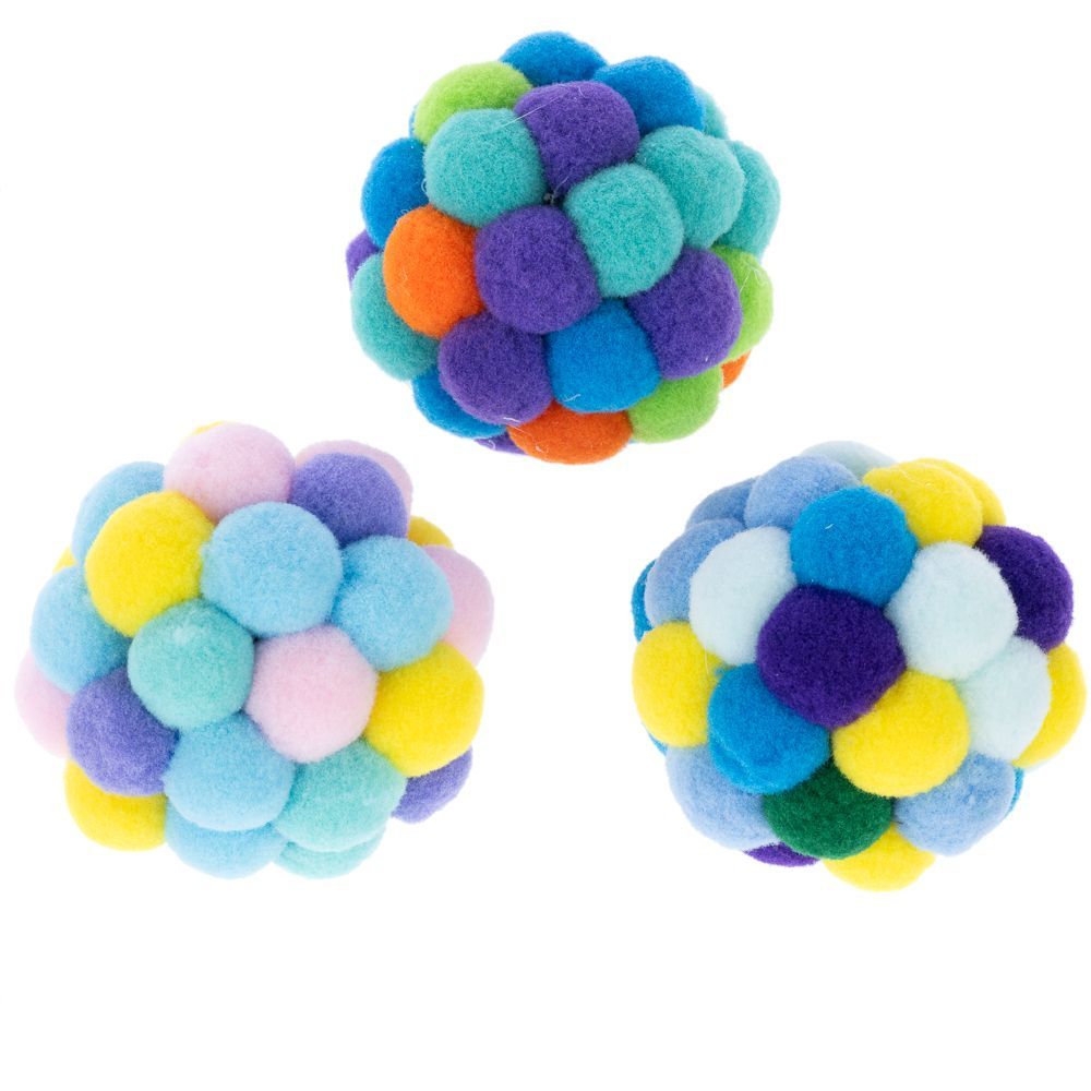 TIAKI pompombollar för katter - 3 St