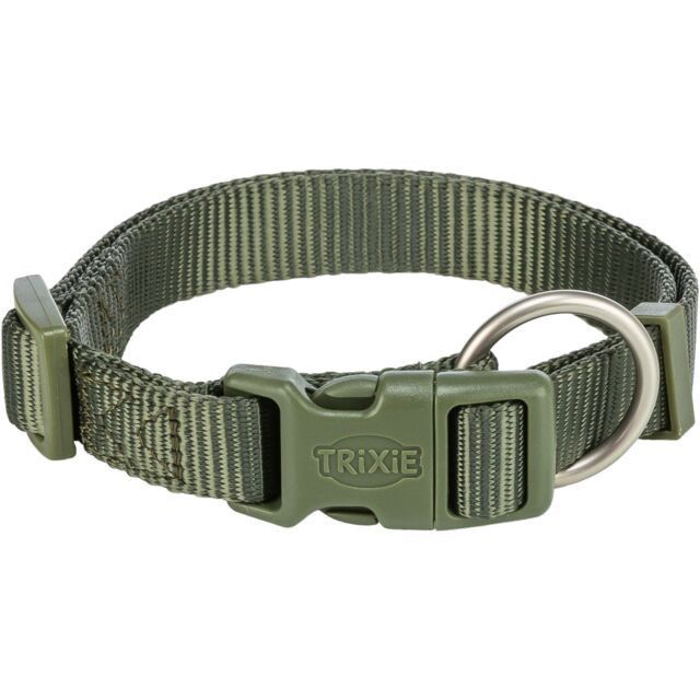 Premium halsband för Hund - S-M / Olivgrön
