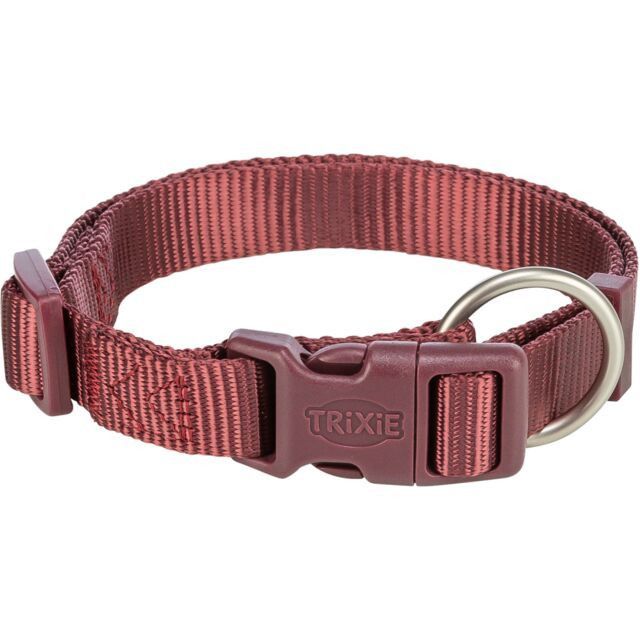 Premium halsband för Hund - S-M / Sangria