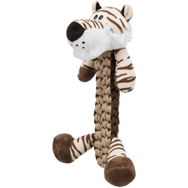 Tiger Dog Toy Plush Beige 32 cm