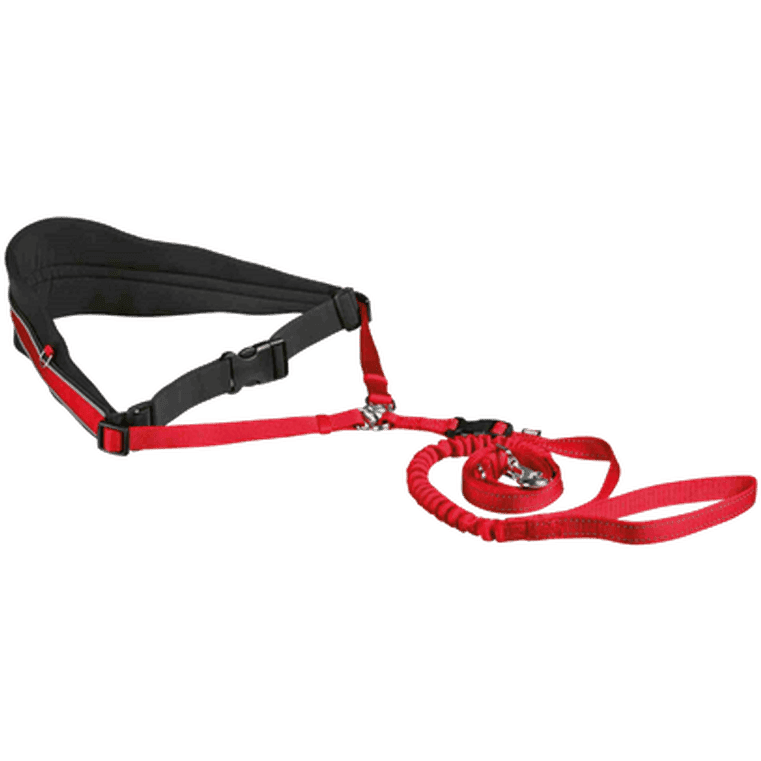 Waist Belt with Leash Black 70 -120 cm