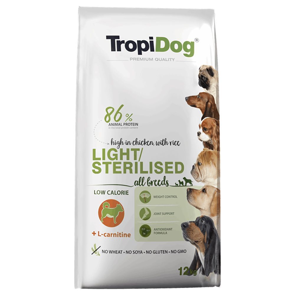 Tropidog Premium Light med kyckling - 12 kg