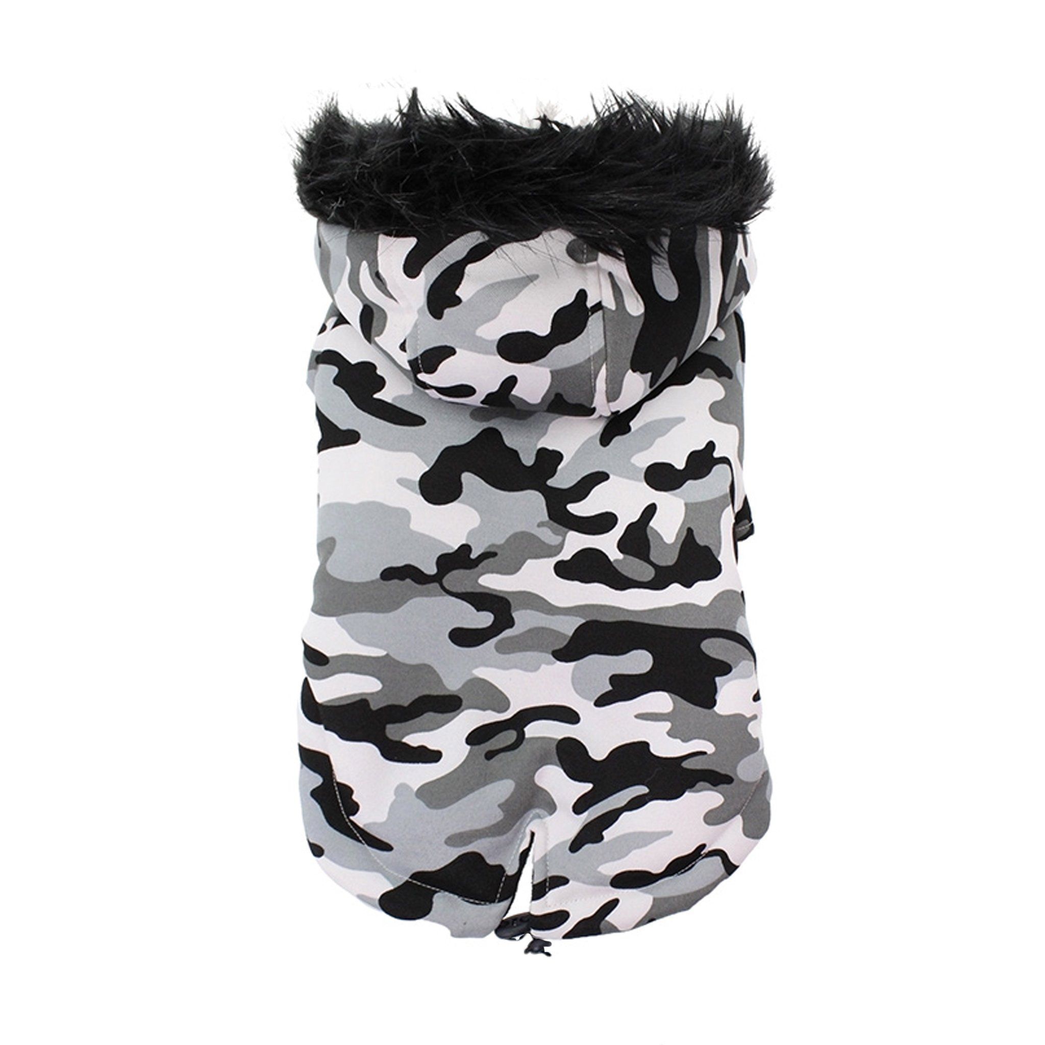 Hundparkas - Svart Camouflage / 20 cm