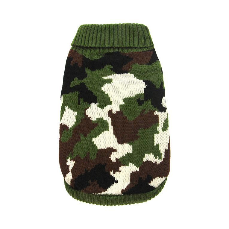 Stickad Hundtröja - Camouflage / 35 cm