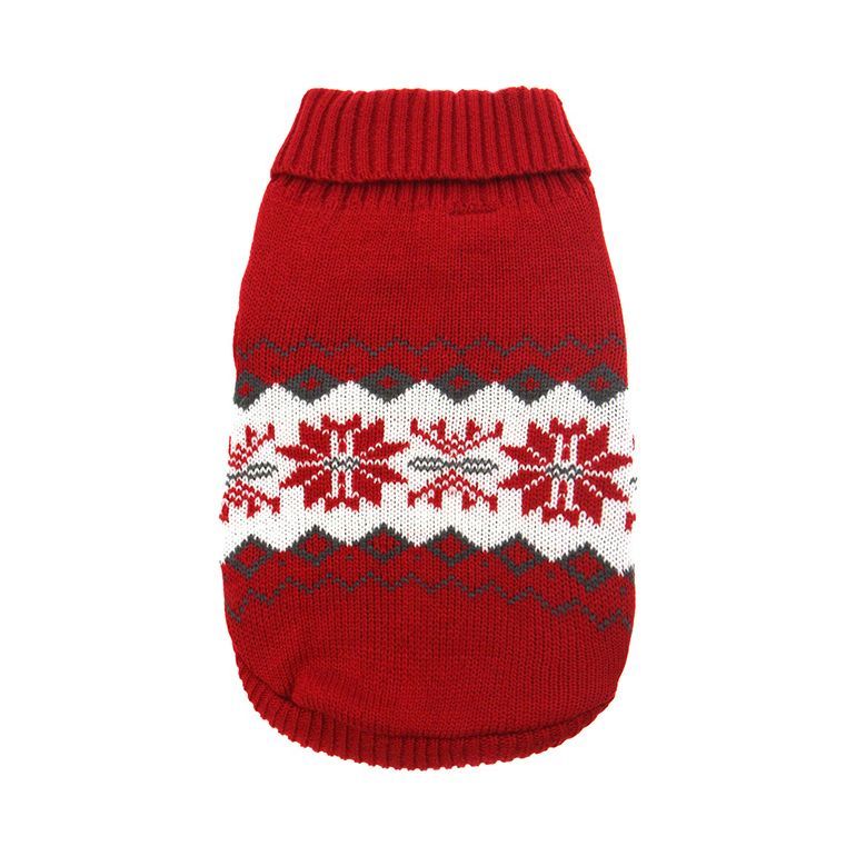 Stickad Jultröja Red Snowflake - 40 cm