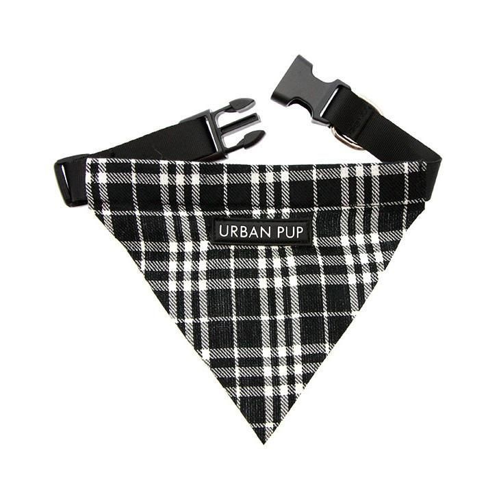 Urban Pup Bandana - Black Tartan / L
