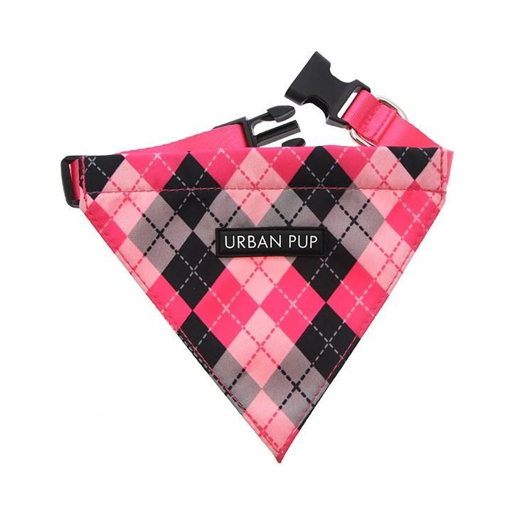 Urban Pup Bandana - Pink Argyle / M