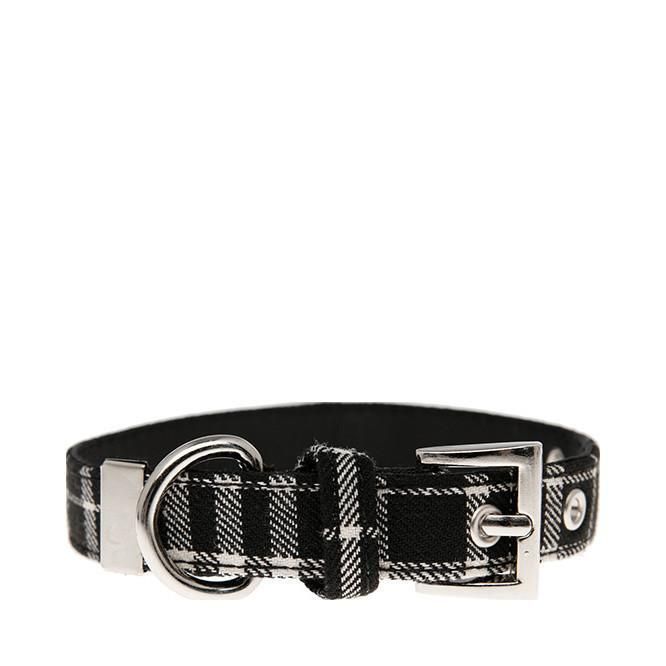 Urban Pup Halsband - Black Tartan / M