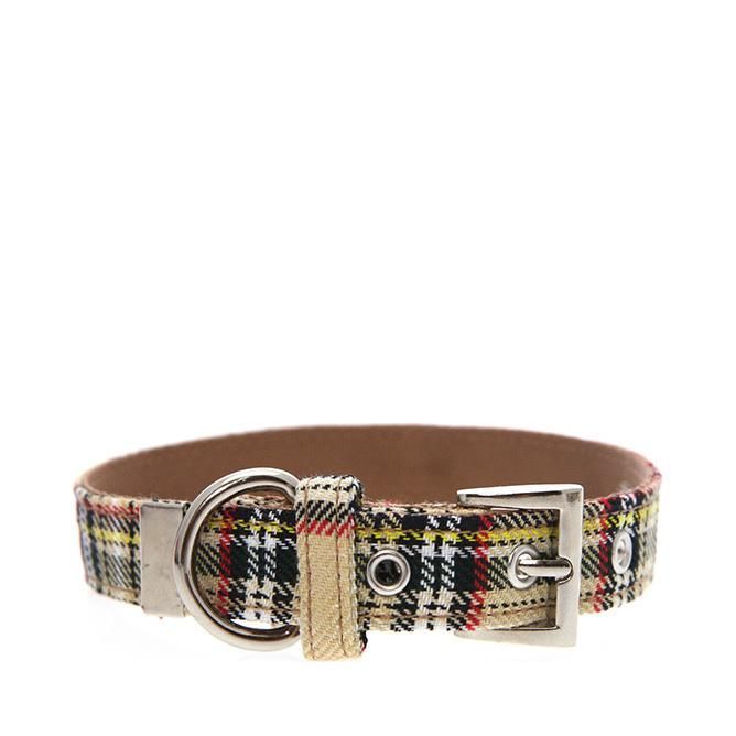 Urban Pup Halsband - Brown Tartan / S