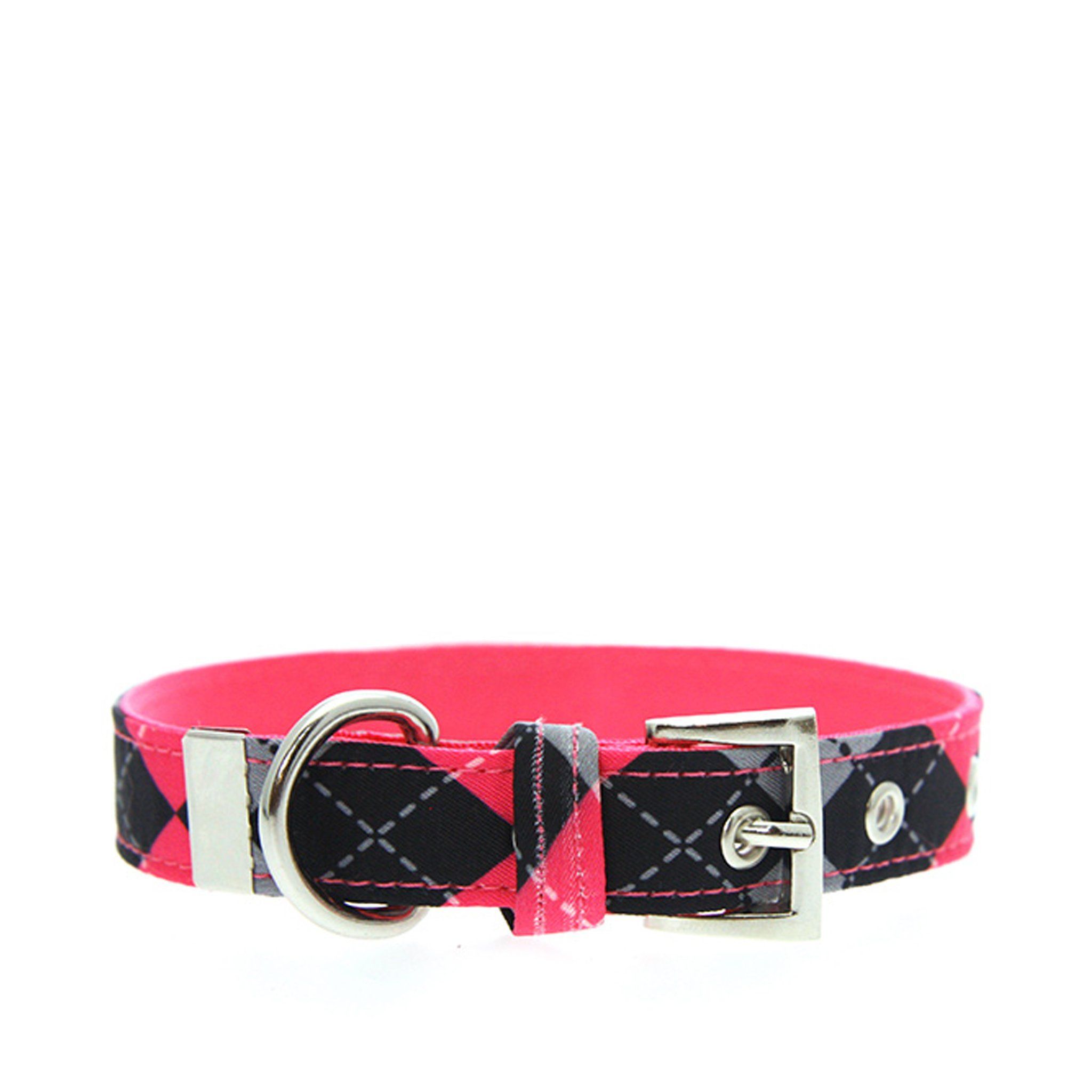 Urban Pup Halsband - Pink Argyle / L