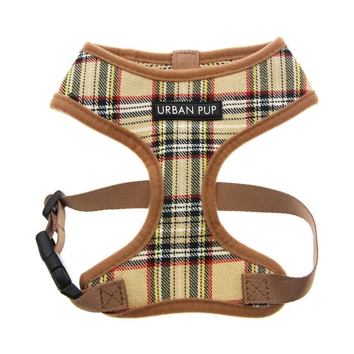 Urban Pup Harness - Brown Tartan / L