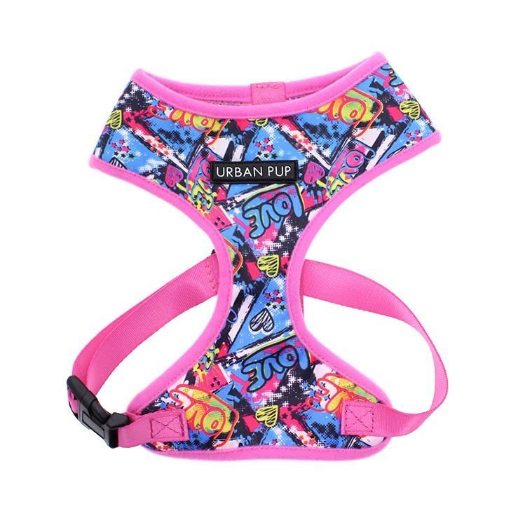 Urban Pup Harness - Pink Graffiti / M