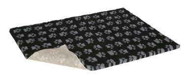 Vetbed - svart med tassar - XL