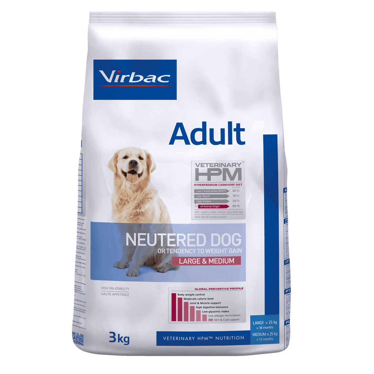 Adult Neutered Hundfoder Large & Medium - 3 kg