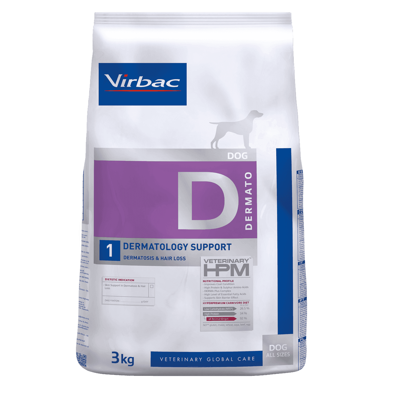 Dermato 1 Torrfoder till Hund - 3 kg