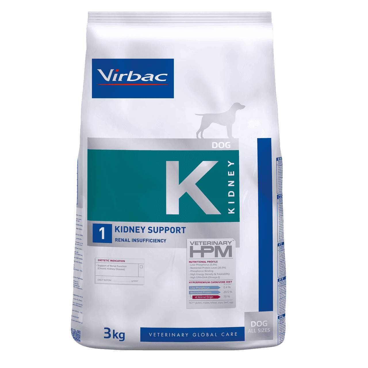 Kidney 1 Torrfoder till Hund - 3 kg