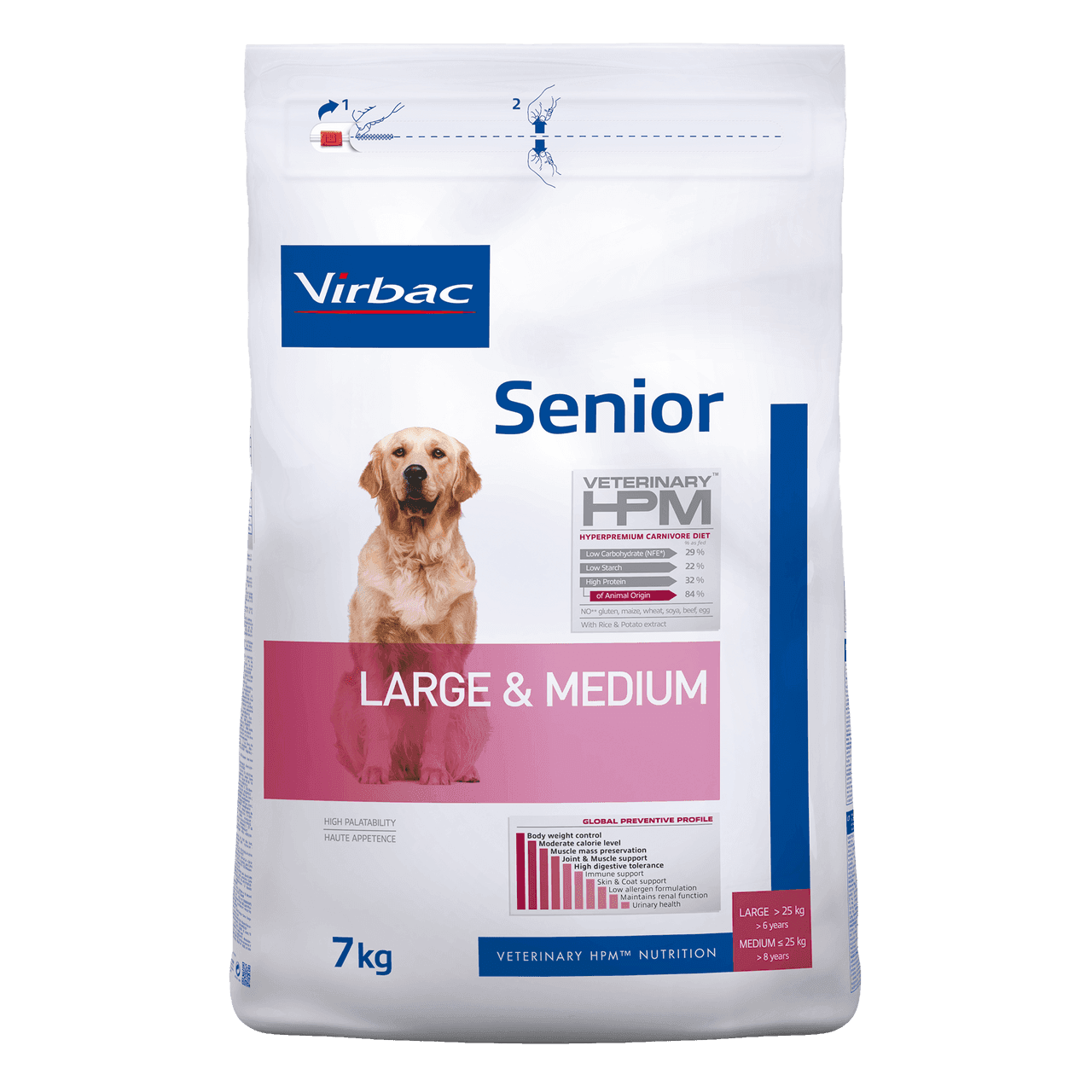 Senior Hundfoder Large & Medium - 7 kg