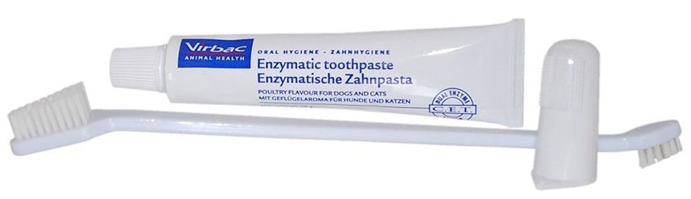 Tandhygienset Virbac Hund och Katt 70 g