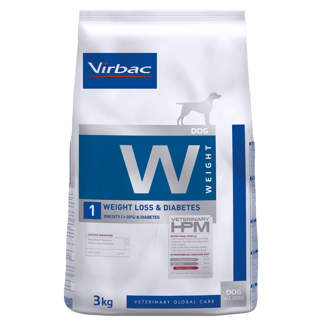 Weight 1 Torrfoder till Hund - 3 kg
