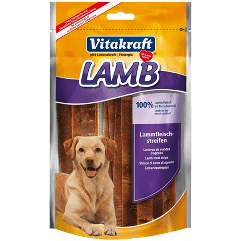 Torkade Lamm-Stripes 80g x 6 st