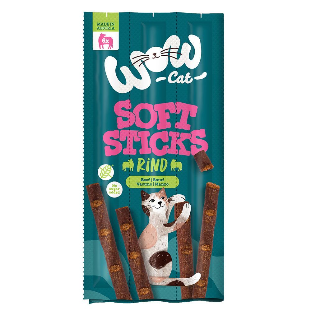WOW Cat Soft Sticks - Nötkött 6 x 5 g