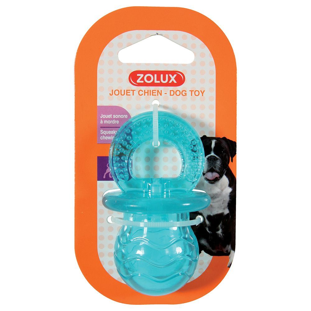 Zolux Pop blå hundleksak - L 4,5 x B 4,5 x H 7,7 cm